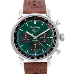 Breitling Top Time Ford Mustang 42mm Steel Green Dial Mens Watch A253101A1L1X1