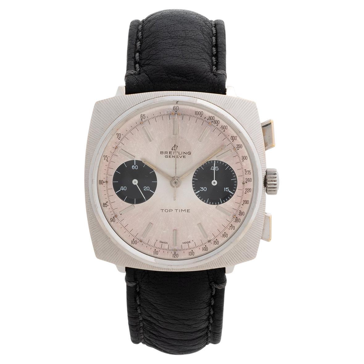 Breitling Top Time, Ref 2006-33, caja de 36 mm, esfera panda, pátina clara, c1969 en venta