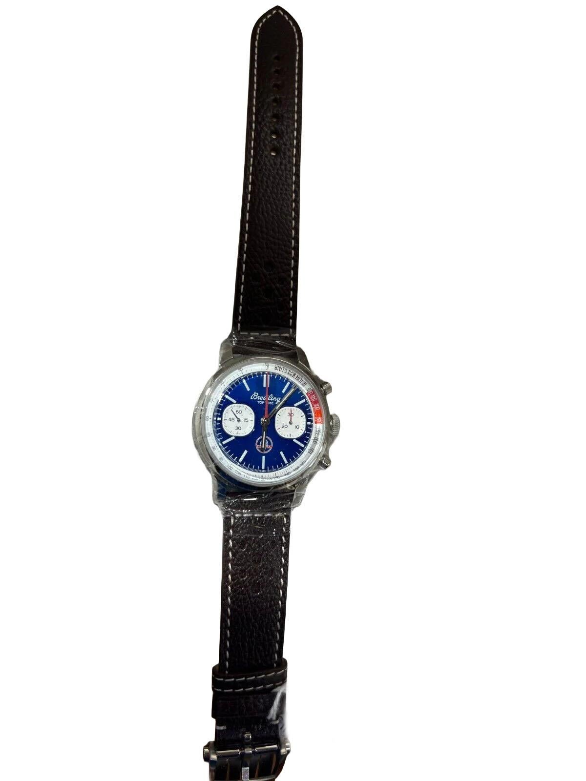 Breitling Top Time Shelby Blau Herrenuhr - AB01763A1C1X1 im Zustand „Neu“ im Angebot in New York, NY