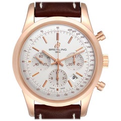 Breitling Transocean 18k Rose Gold Herrenuhr RB0152 Ungetragen
