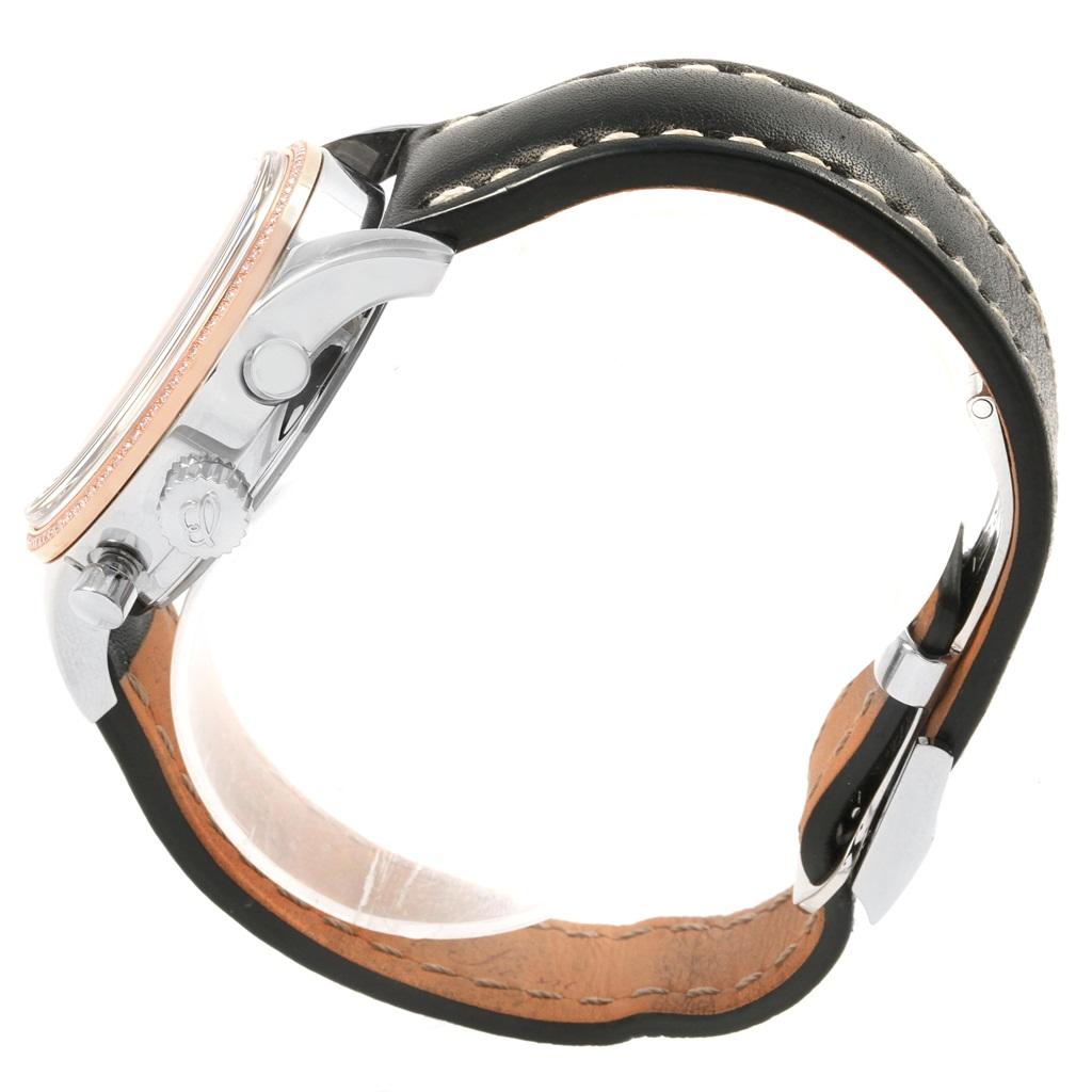 Breitling Transocean 38 Stahl Roségold Diamant Herrenuhr U41310 1