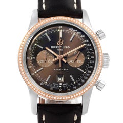 Breitling Transocean 38 Steel Rose Gold Diamond Men's Watch U41310