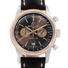 Breitling Transocean 38 Stahl Roségold Diamant Herrenuhr U41310