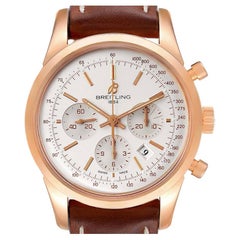 Used Breitling Transocean 18k Rose Gold Mens Watch RB0152
