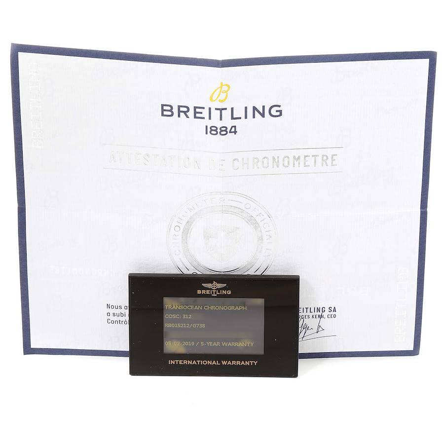 Breitling Transocean 18k Rose Gold Herrenuhr RB0152 Ungetragen im Angebot 7
