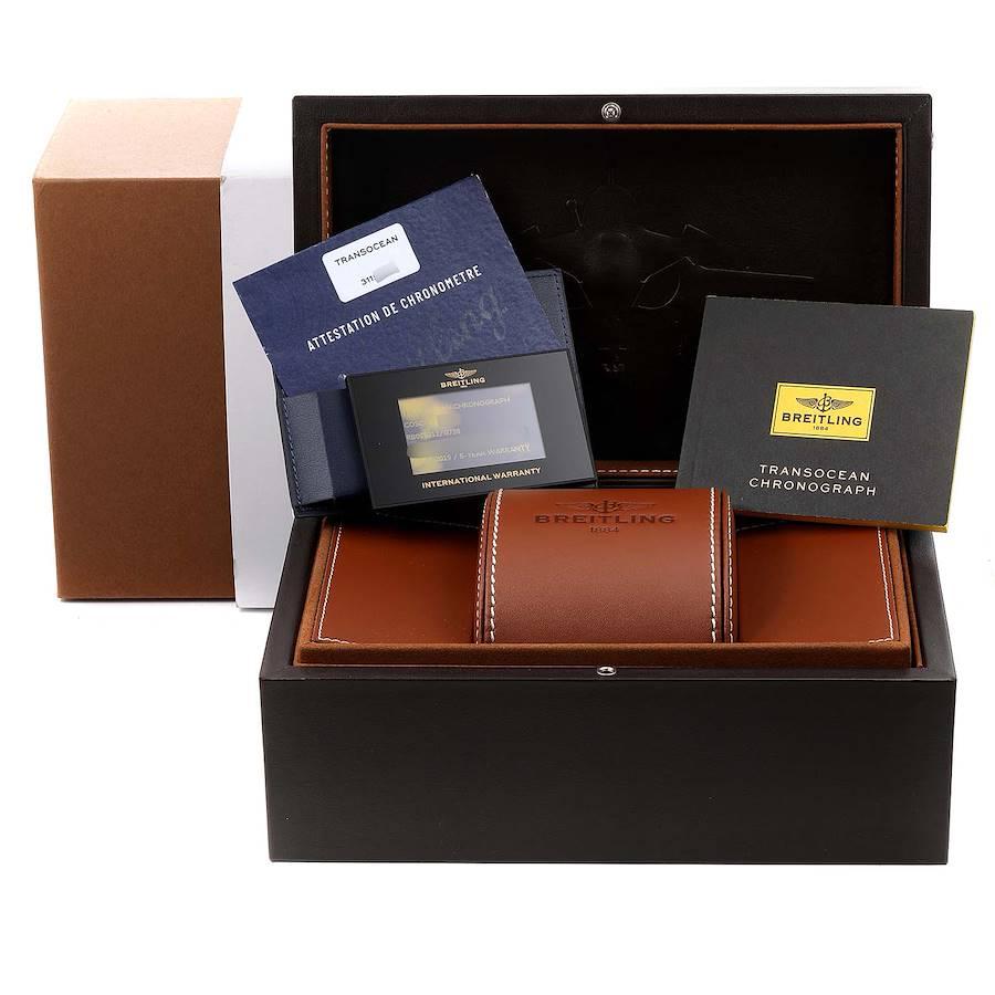 Breitling Transocean 18k Rose Gold Men's Watch RB0152 Unworn For Sale 8