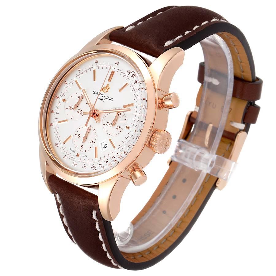 Breitling Transocean 18k Rose Gold Herrenuhr RB0152 Ungetragen im Angebot 1