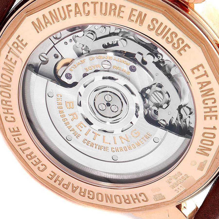 Breitling Transocean 18k Rose Gold Men's Watch RB0152 Unworn For Sale 3