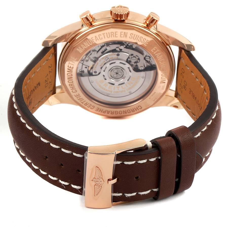 Breitling Transocean 18k Rose Gold Herrenuhr RB0152 Ungetragen im Angebot 4