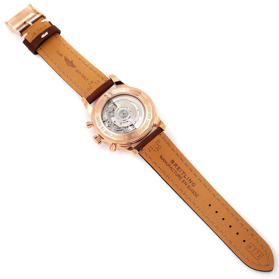 Breitling Transocean 18k Rose Gold Herrenuhr RB0152 Ungetragen im Angebot 6