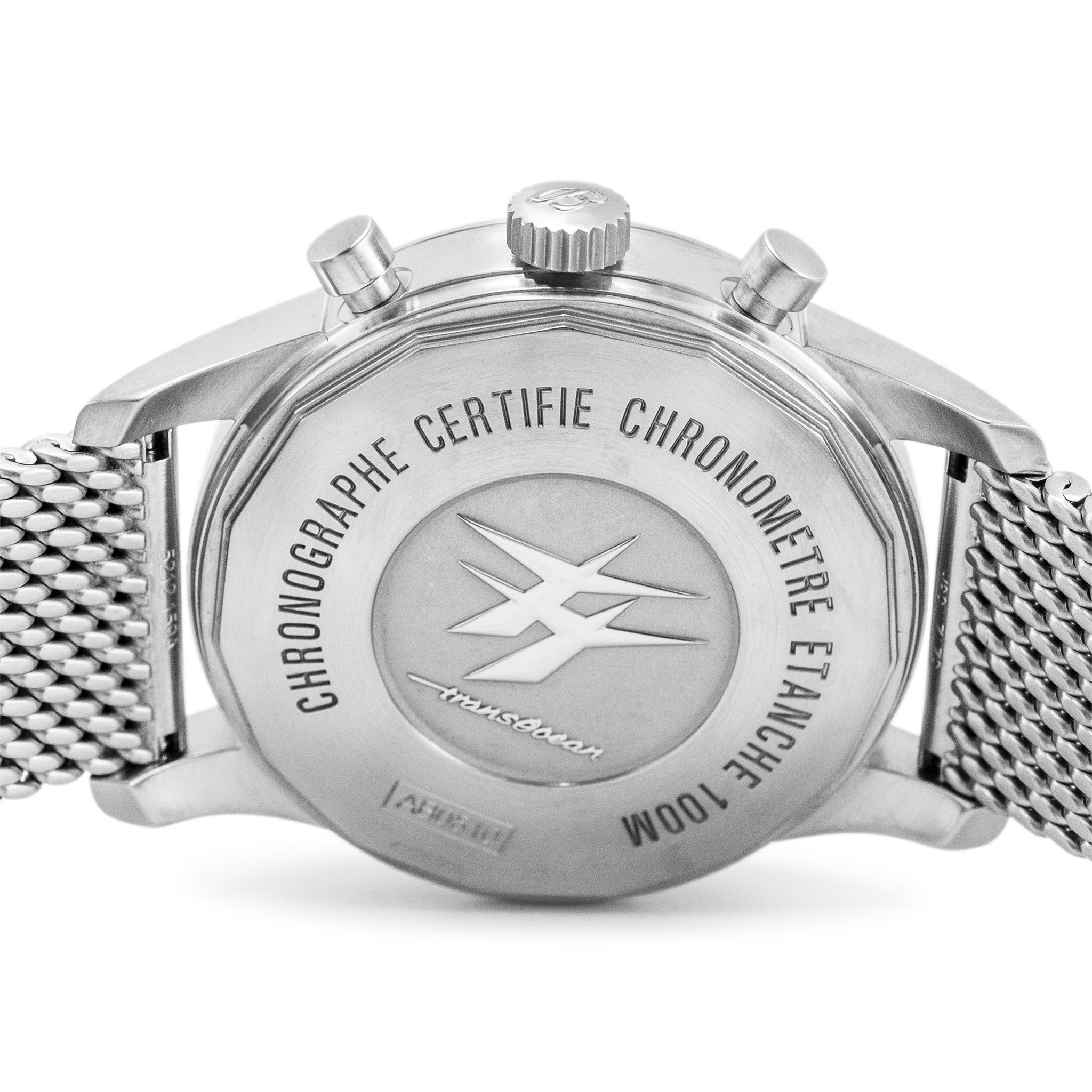 Men's Breitling Transocean Chronograph AB0510 46MM Stainless Steel Men’s Watch