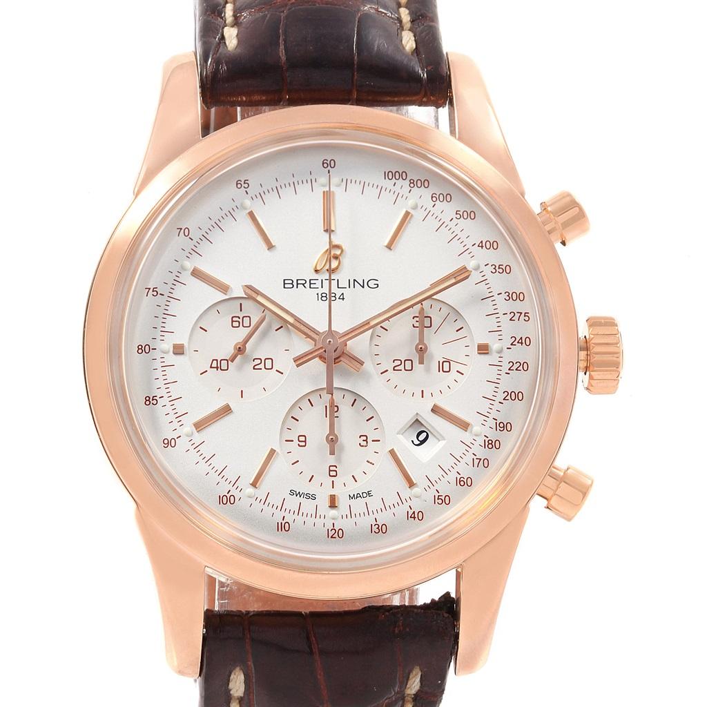 Breitling Transocean Chronograph Rose Gold Men's Watch RB0152 7