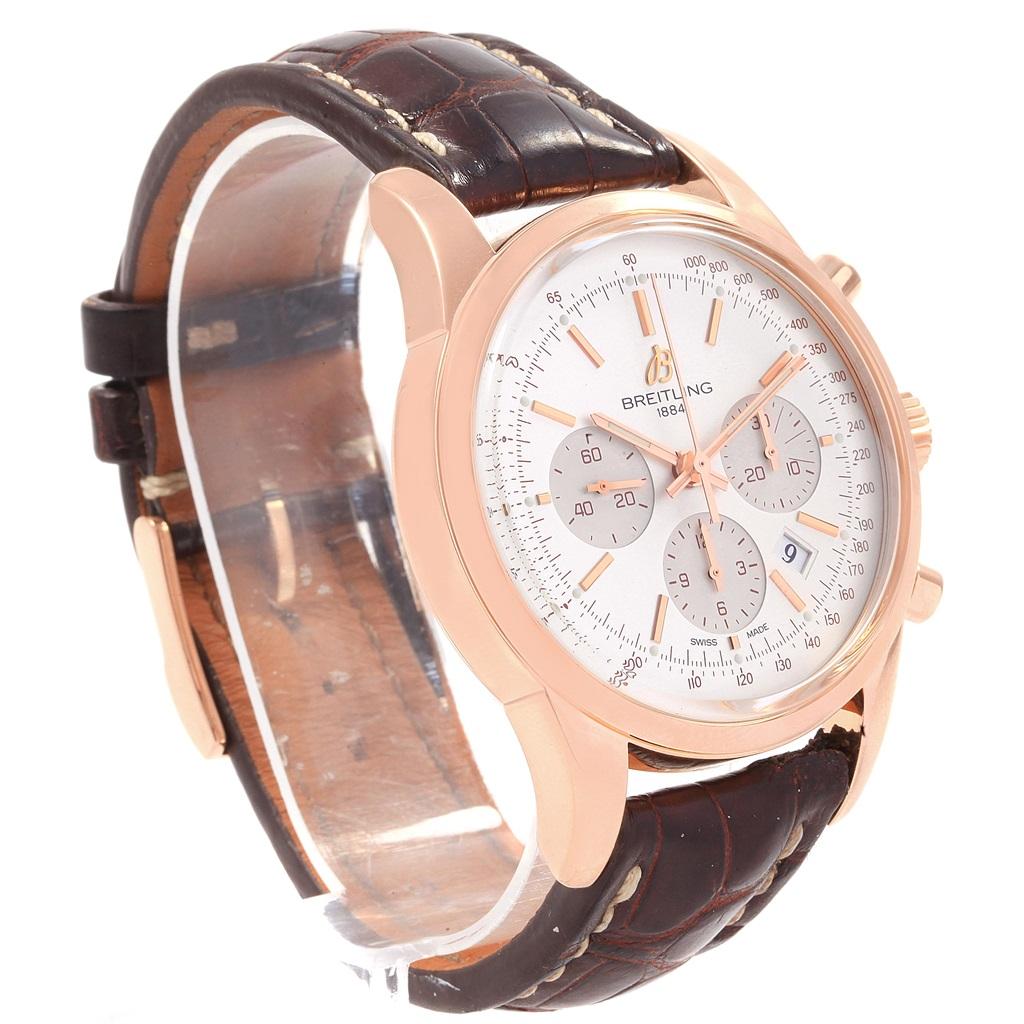 Breitling Transocean Chronograph Rose Gold Men's Watch RB0152 1