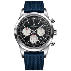 Used Breitling Transocean Chronograph Stainless Steel, Aero Classic Strap Men's Watch