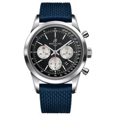 Used Breitling Transocean Chronograph Stainless Steel, Aero Classic Strap Tang Watch