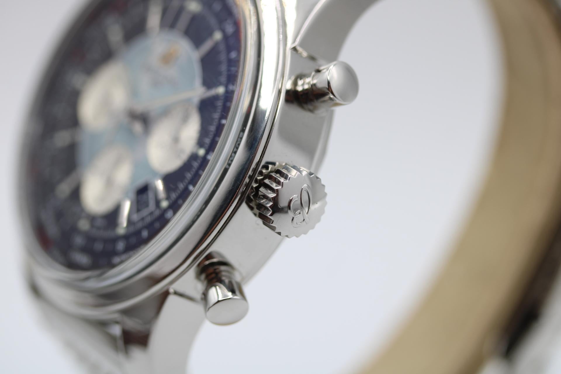 Breitling Transocean Chronograph Unitime AB0510U4/BB62 Weltzeit Box & Papiere im Angebot 1