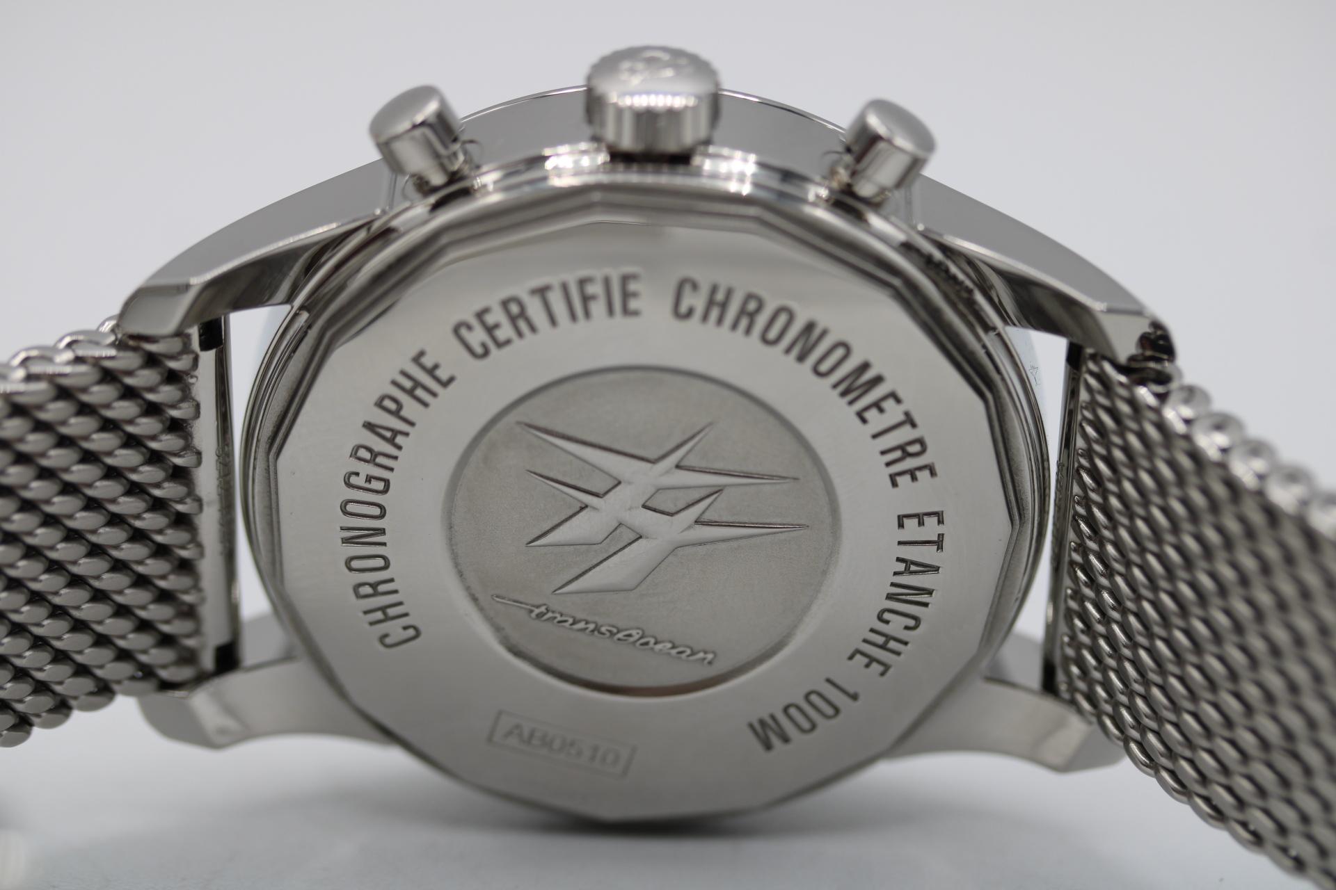 Breitling Transocean Chronograph Unitime AB0510U4/BB62 Weltzeit Box & Papiere im Angebot 4