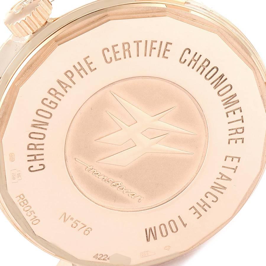 Breitling Transocean Chronograph Unitime Roségold Uhr RB0510 Box Papiere im Angebot 2