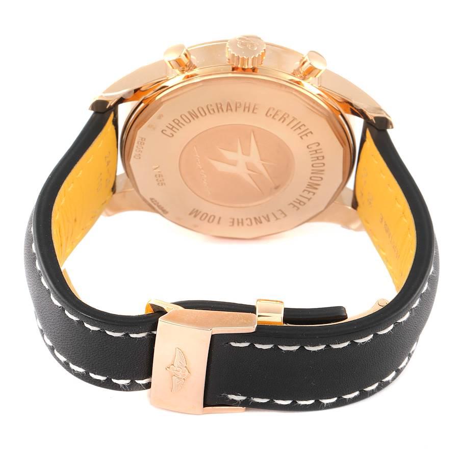 Men's Breitling Transocean Chronograph Unitime Rose Gold Watch RB0510 Unworn