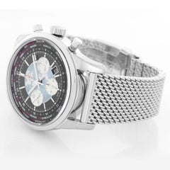 Breitling Transocean Chronograph Unitime Stainless Steel Watch AB0510U4.BB62.152