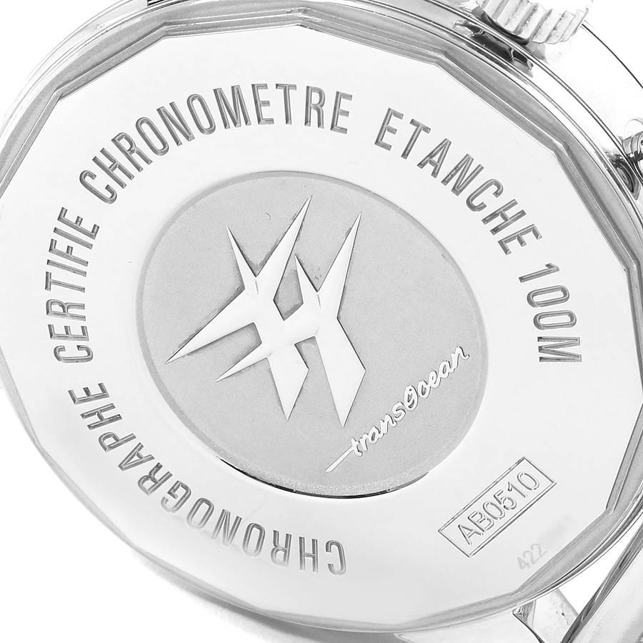 Breitling Transocean Chronograph Unitime Steel Men's Watch Watch AB0510 4
