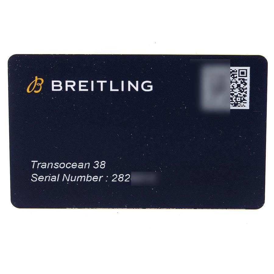 Breitling Transocean Steel MOP Dial Diamond Unisex Watch A16310 Unworn 2
