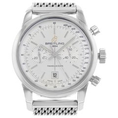 Breitling Transocean Steel Silver Dial Midsize A4131012/G757-171A Unworn Box