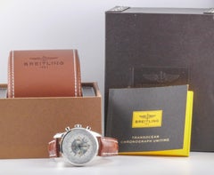 Breitling Transocean Unitime Chronograph World Time Stahlarmbanduhr