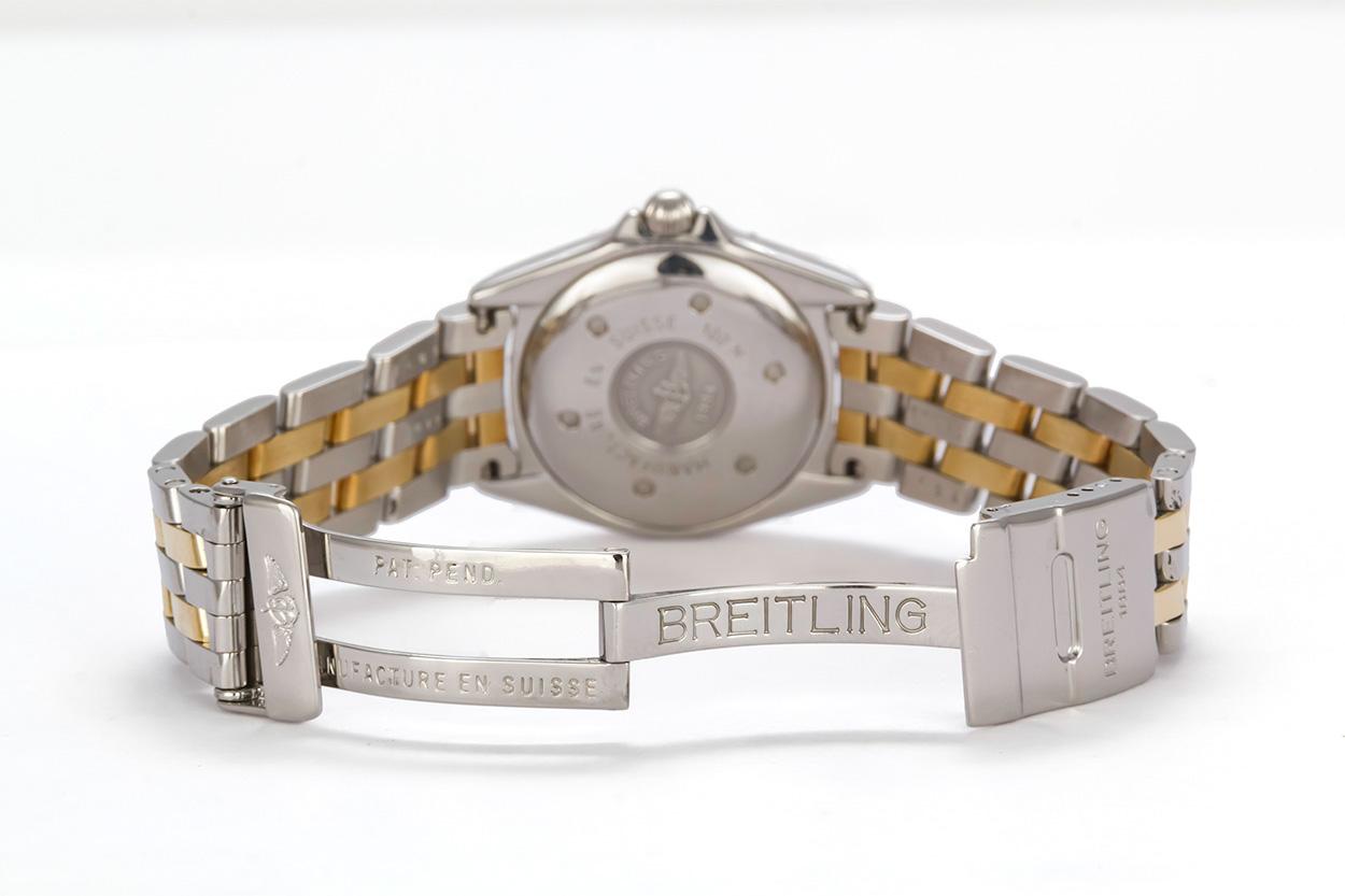 breitling two tone watch
