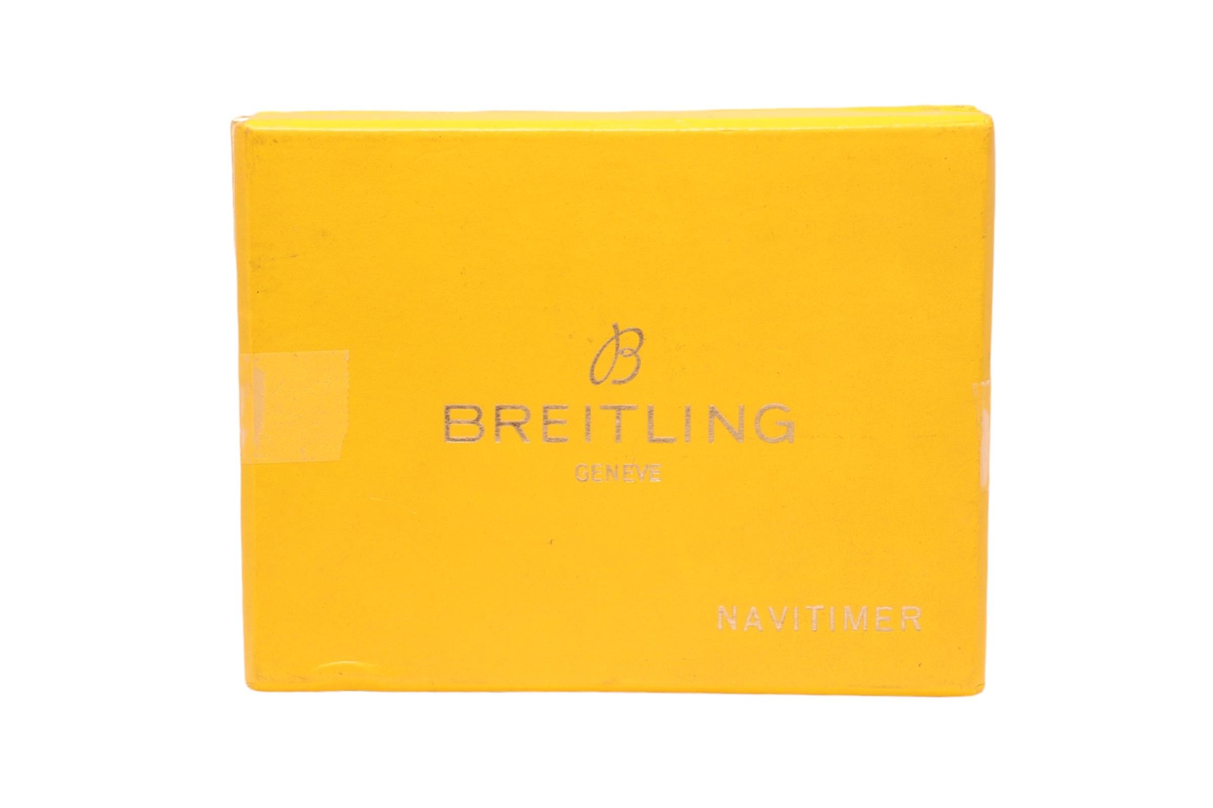 Breitling Vintage Chronograph Pilot Wrist Watch from 1970, Ref 1806, Full Set For Sale 11