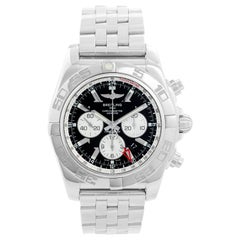 Vintage Breitling Windrider Chronomat GMT Men's Steel Watch AB0410
