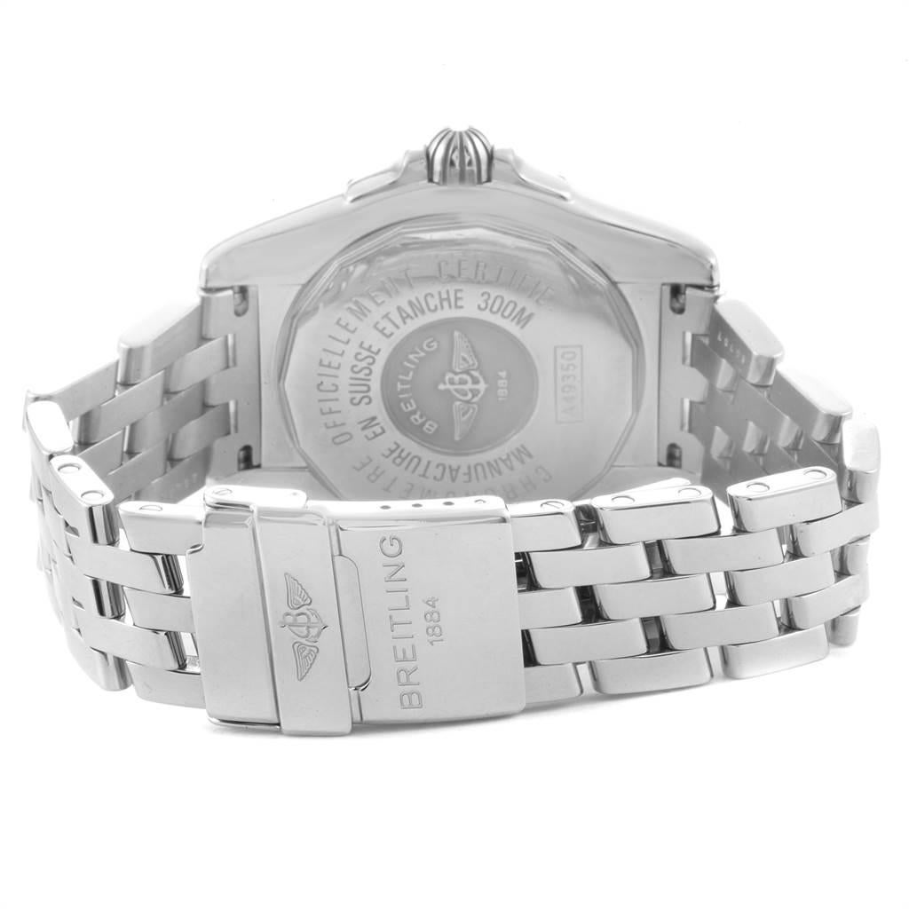 Breitling Windrider Cockpit 41 Stahl-Perlmutt-Diamant-Uhr A49350 im Angebot 5