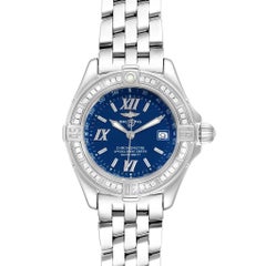 Breitling Windrider Cockpit Blue Dial Diamond Ladies Watch A67365