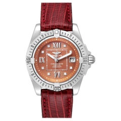 Breitling Windrider Cockpit Diamond Dial Ladies Watch A71356 Box Papers
