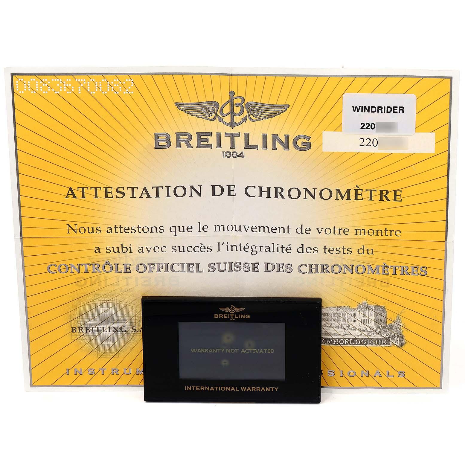 Breitling Windrider Cockpit Gelbgold MOP Zifferblatt Herrenuhr K13358 Box Papiere im Angebot 8