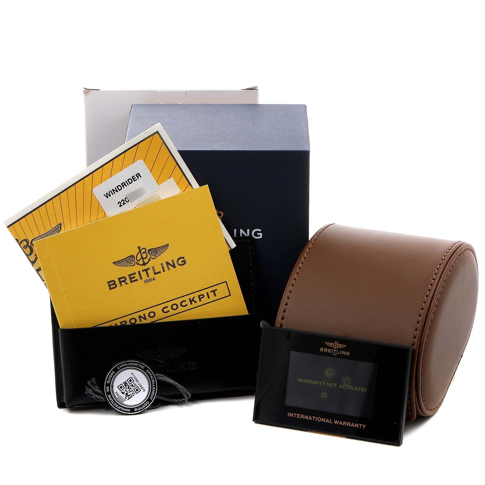 Breitling Windrider Cockpit Gelbgold MOP Zifferblatt Herrenuhr K13358 Box Papiere im Angebot 9