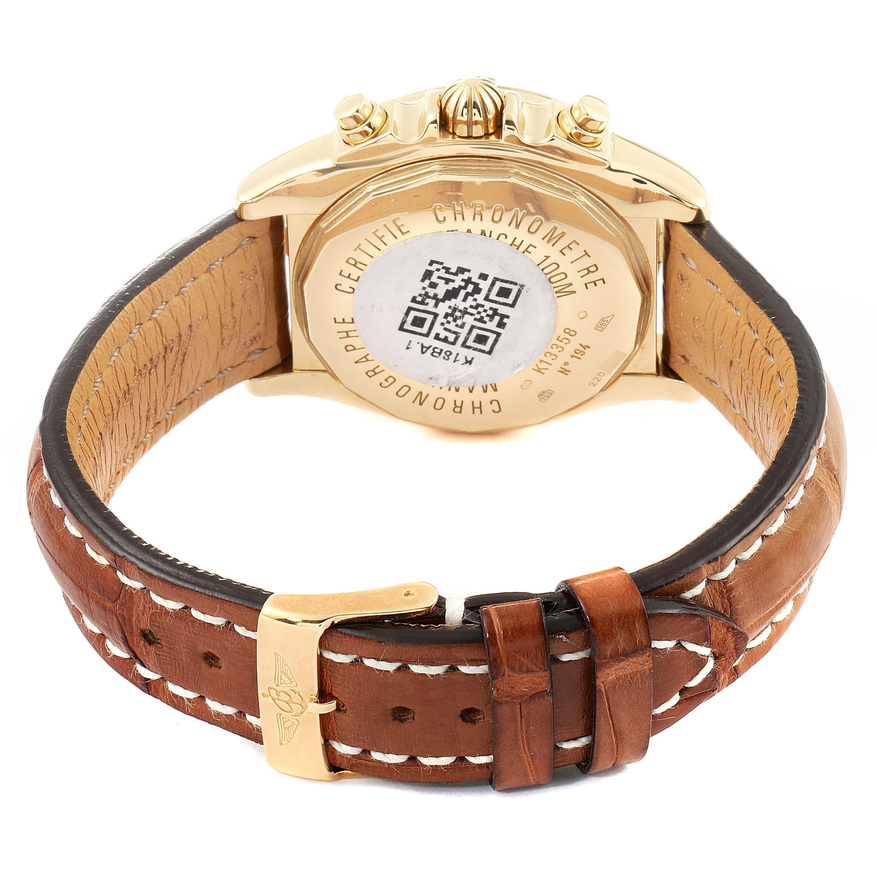 Breitling Windrider Cockpit Gelbgold MOP Zifferblatt Herrenuhr K13358 Box Papiere im Angebot 5