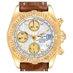 Breitling Windrider Cockpit Gelbgold MOP Zifferblatt Herrenuhr K13358 Box Papiere
