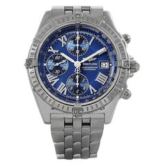 Breitling Windrider Crosswind Chronograph Automatik blaues Zifferblatt Uhr A13355