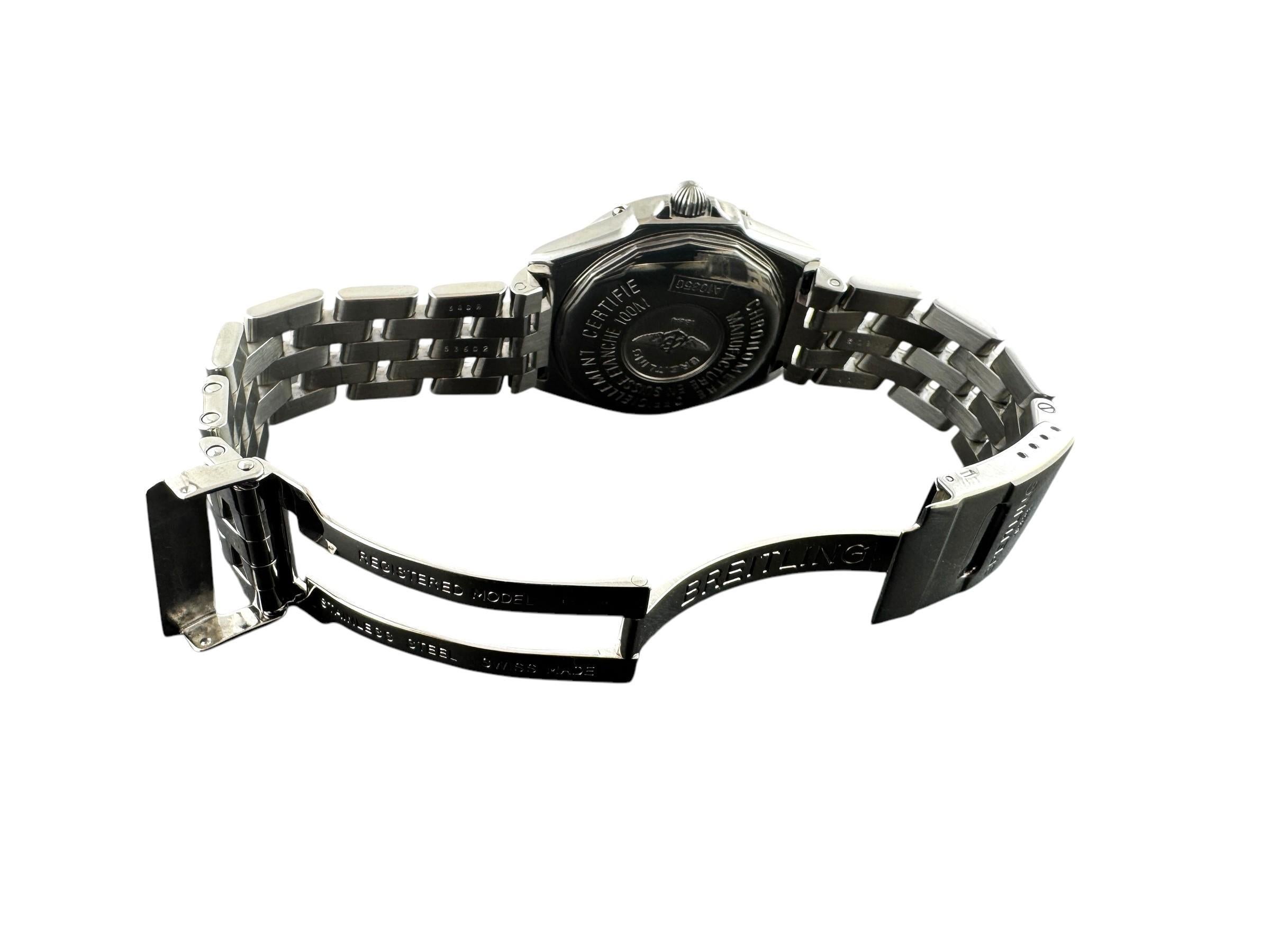 Breitling Windrider Wings Watch Blue Dial 38mm Stainless Steel #21372 For Sale 1