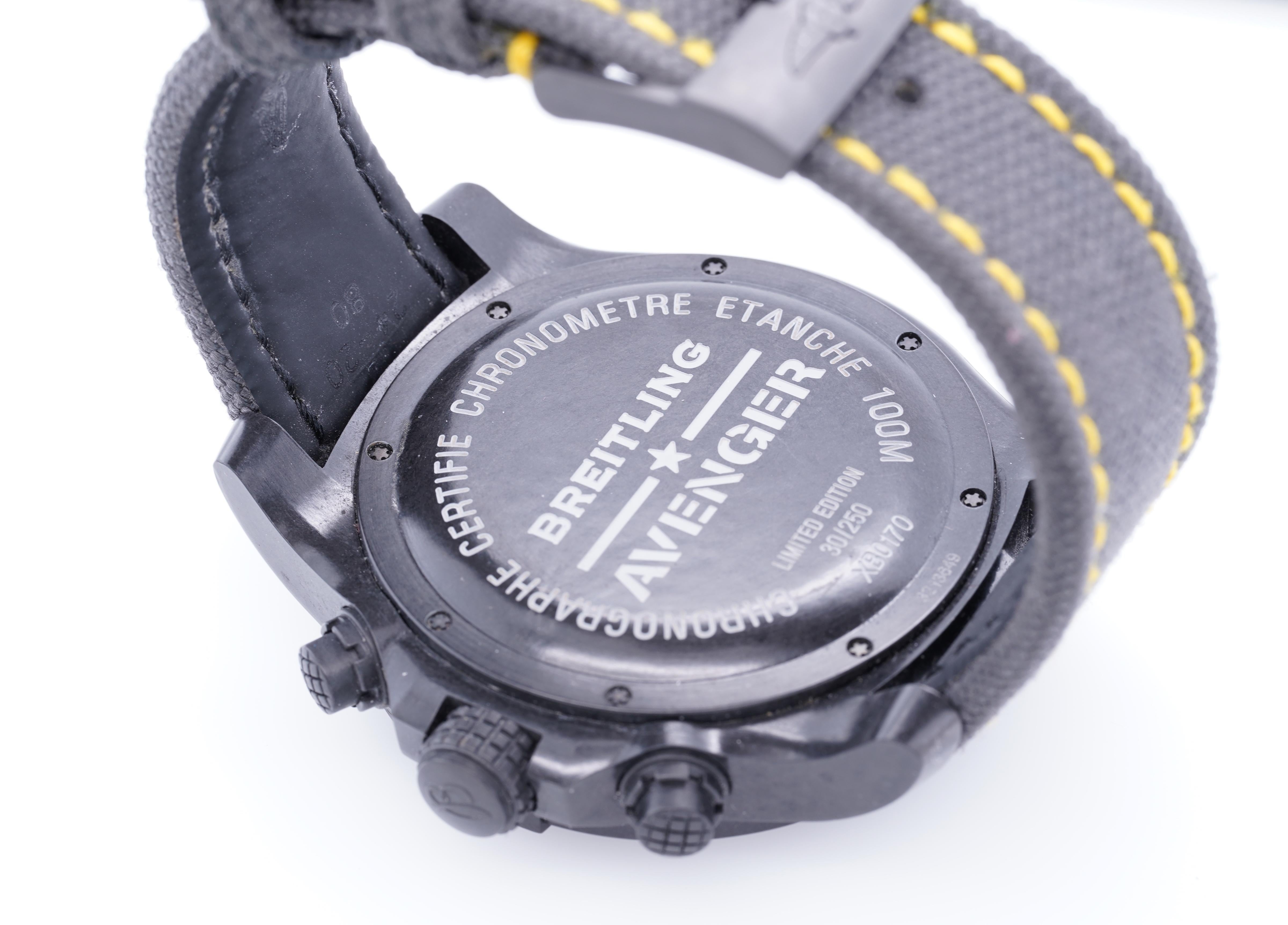 Breitling Avenger Hurricane Limited Addition 50mm Breitlight Mens Watch XB0170 In Excellent Condition In Bozeman, MT