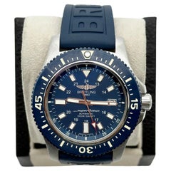 Breitling Y17393 Superaocean 44 Special Blue Stainless Steel Rubber Strap