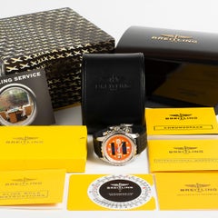Breitling's Chronospace A78365, 48mm Case, Orange Dial, Multifunction, Full Set