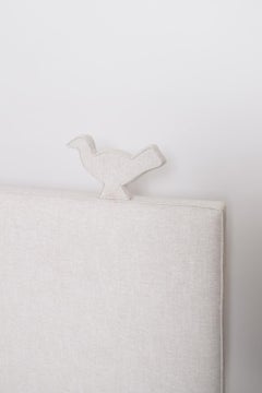 "Brejos" ivory linen headboard, Barracuda edition.