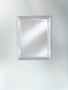 Bremen Large Silver Rect Contemporary Wall Mirror by Deknudt Mirrors