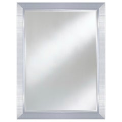 Bremen Large Silver Rect Contemporary Wall Mirror by Deknudt Mirrors