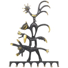 "Bremen Town Musicians" Key Hanger Wall Decoration by Walter Bosse Austria