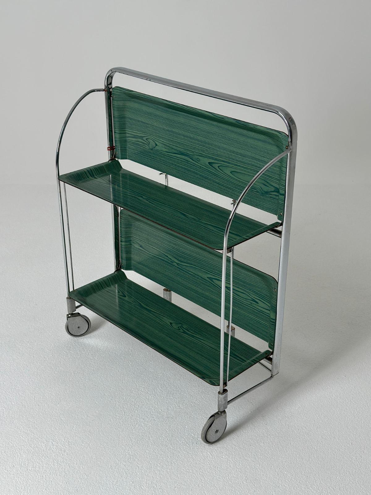 Mid-Century Modern Bremshey Bar Cart Trolley 1960s For Sale