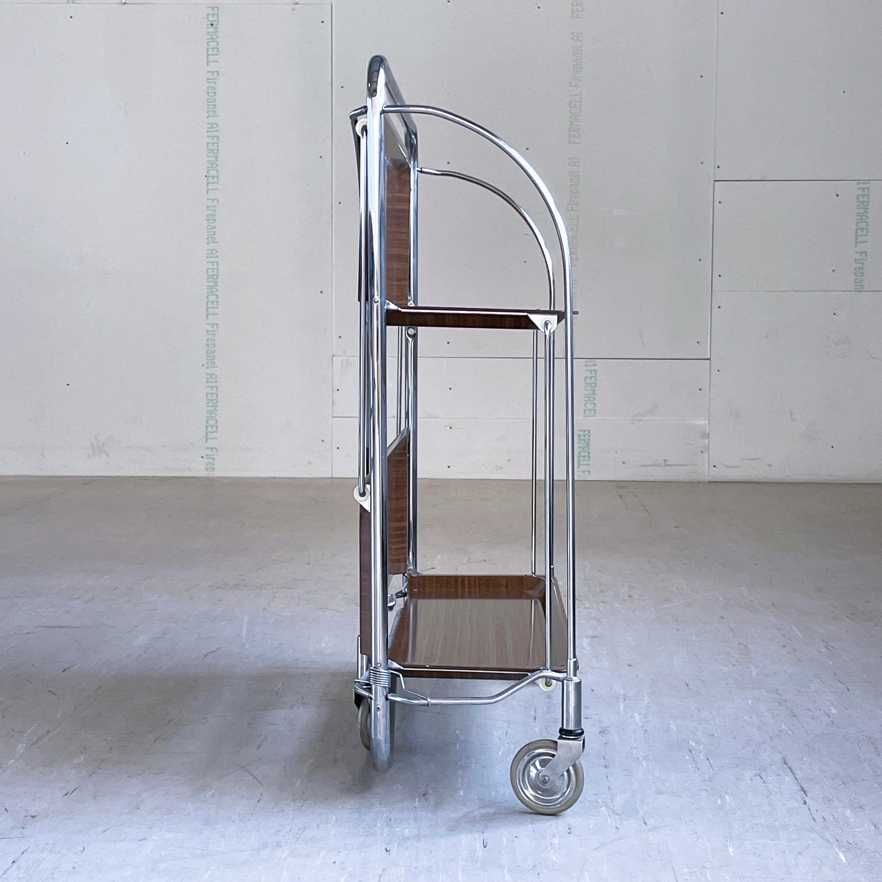 Mid-20th Century Bremshey & Co. / Gerlinol Dinette Serving Trolley For Sale