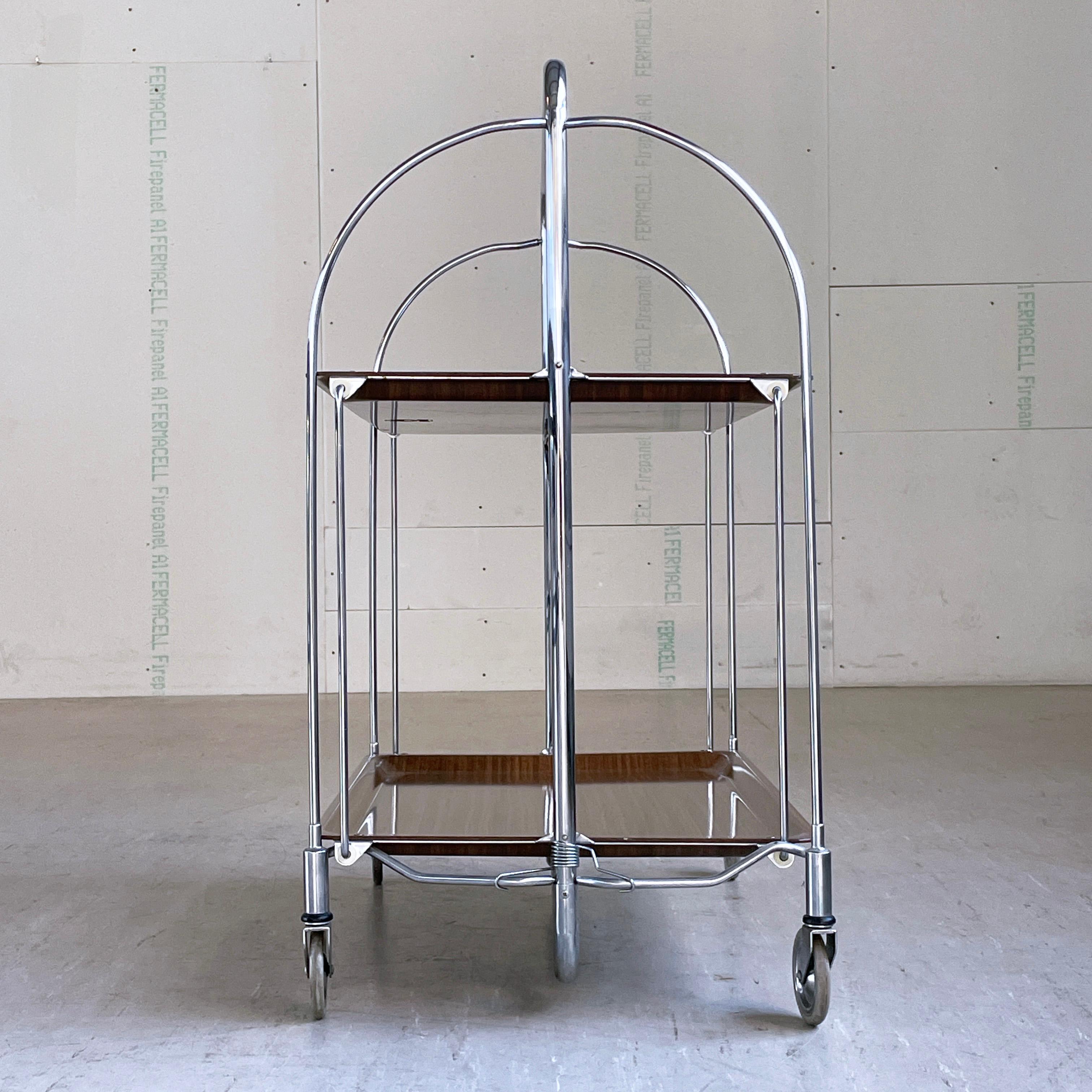 Metal Bremshey & Co. / Gerlinol Dinette Serving Trolley For Sale